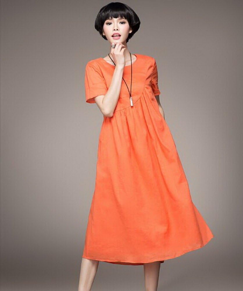 Angel&Lily Linen Loose fit Casual Work Long Maxi Dress plus1x-10x - Image 2