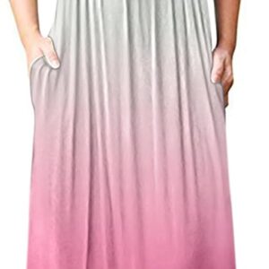 AUSELILY Women's Short Sleeve Loose Plain Casual Long Maxi Dresses for Women 2025