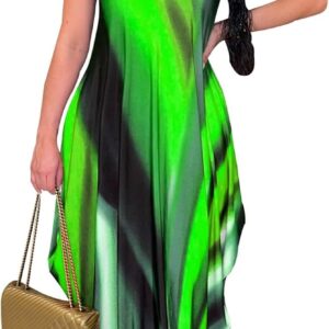 BessCops Summer Maxi Dresses for Women 2025 Plus Size Sundresses Casual Fashion Sleeveless Loose Long Sexy Dress with Pockets