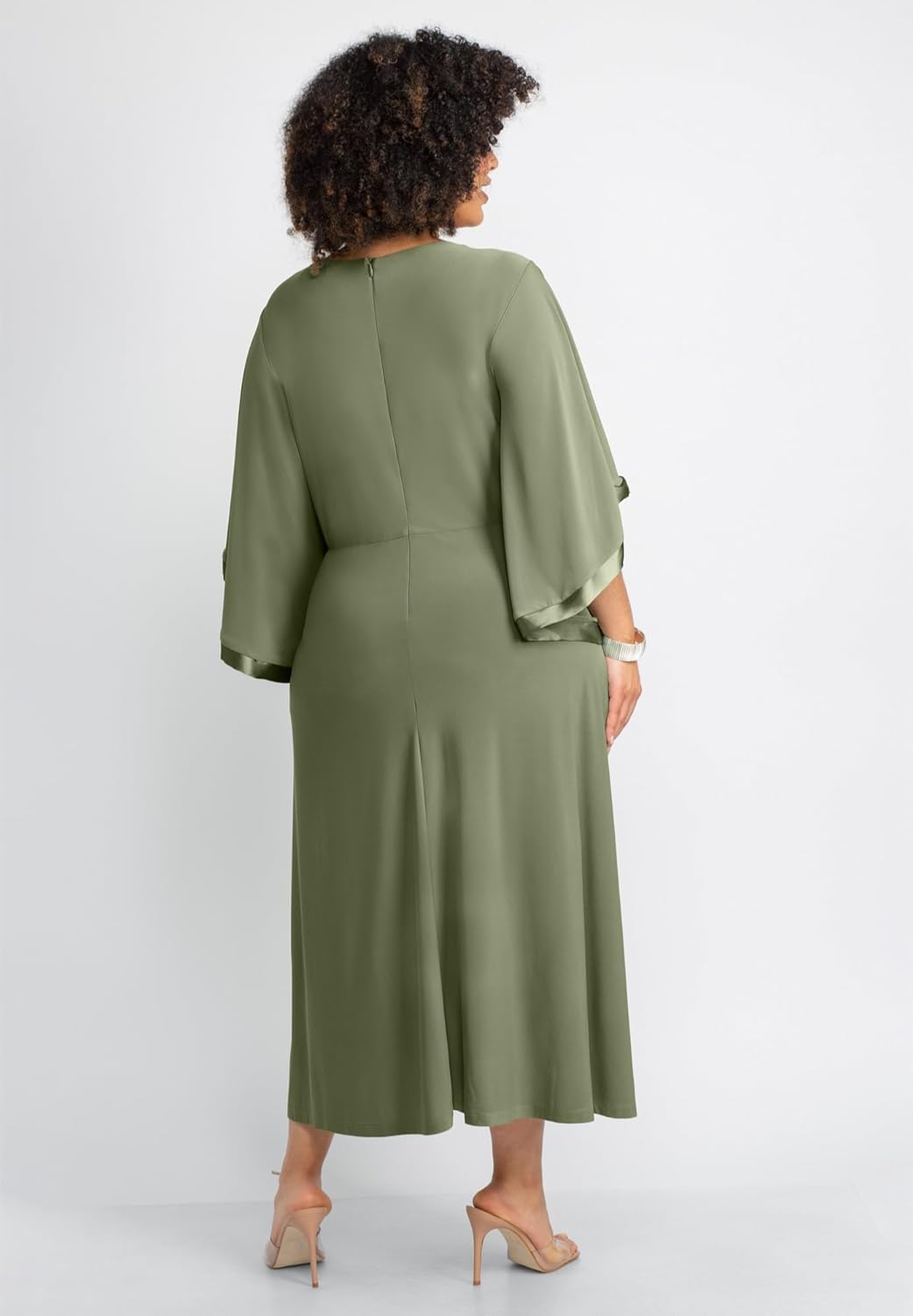 Catherines Women's Plus Size V-Neck Twist Maxi Dress - Image 2