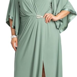 Catherines Women's Plus Size V-Neck Twist Maxi Dress