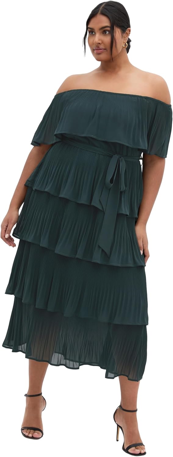 City Chic Women's Dress-Night Garden