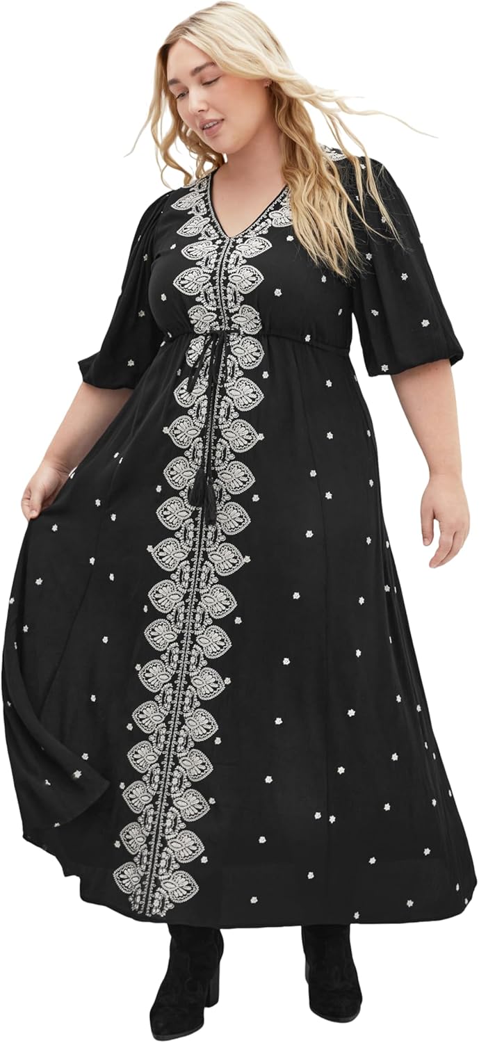 City Chic Women's Dress-Ulla Embroidered