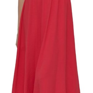 DKNY Women's Flutter Sleeve V-Neck Fit & Flare Maxi Dress