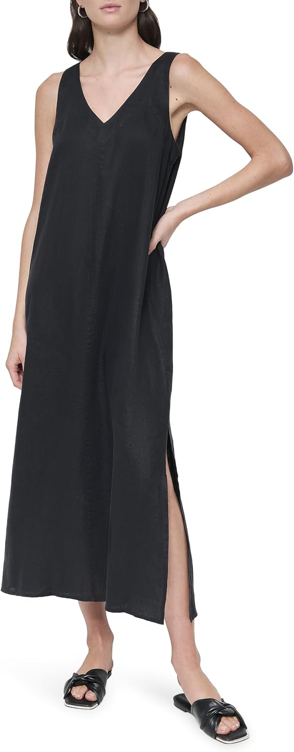 DKNY Women's Lightweight Linen Maxi Dress - Image 5