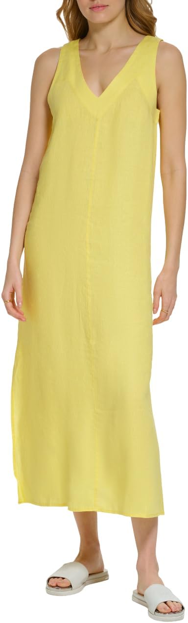DKNY Women's Lightweight Linen Maxi Dress - Image 6