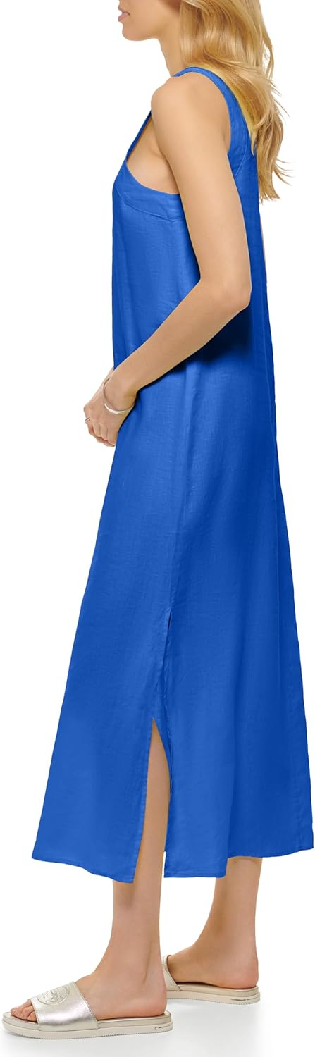 DKNY Women's Lightweight Linen Maxi Dress - Image 3