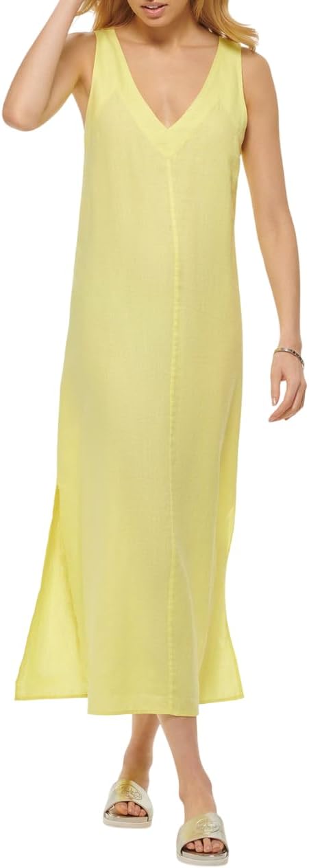 DKNY Women's Lightweight Linen Maxi Dress - Image 8