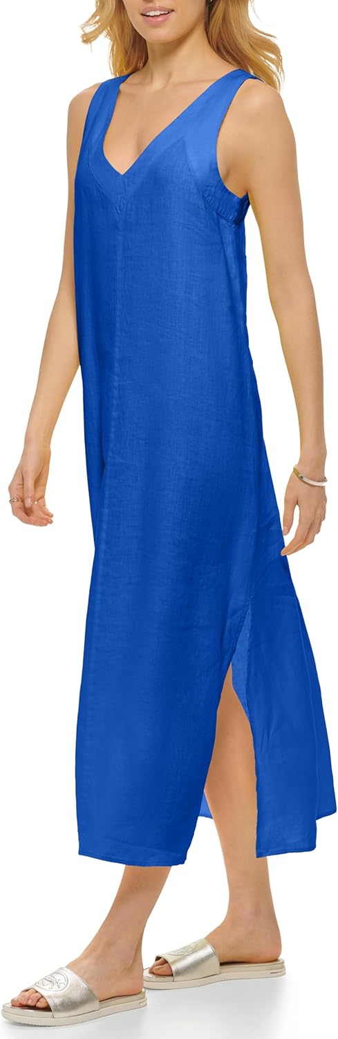 DKNY Women's Lightweight Linen Maxi Dress - Image 2