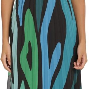 Donna Morgan Women's Sleeveless Pleated Skirt Maxi Dress