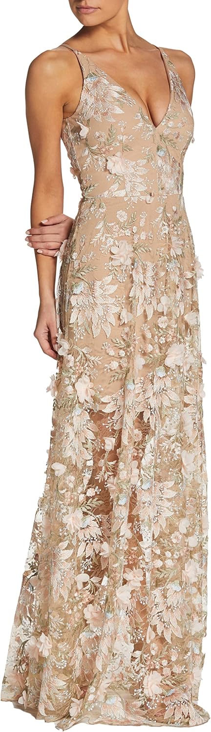 Dress the Population Women's Sidney Sleeveless Plunge Neckline Fit and Flare Maxi Dress - Image 2