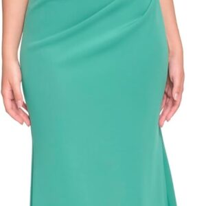 Jessica Howard Women's Ruched Maxi Gown \u2013 Cap Sleeves Special Occasion Scoop Neck Dress