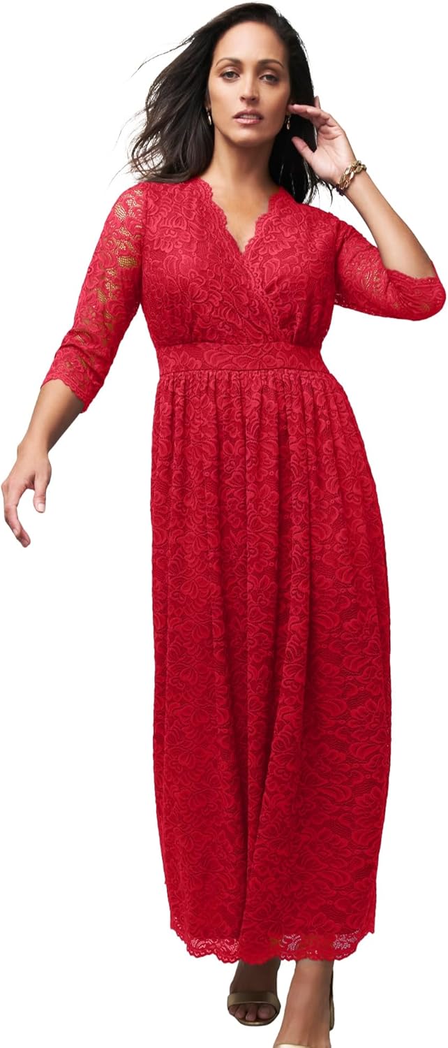 Jessica London Women's Plus Size Stretch Lace Maxi Dress - Image 7