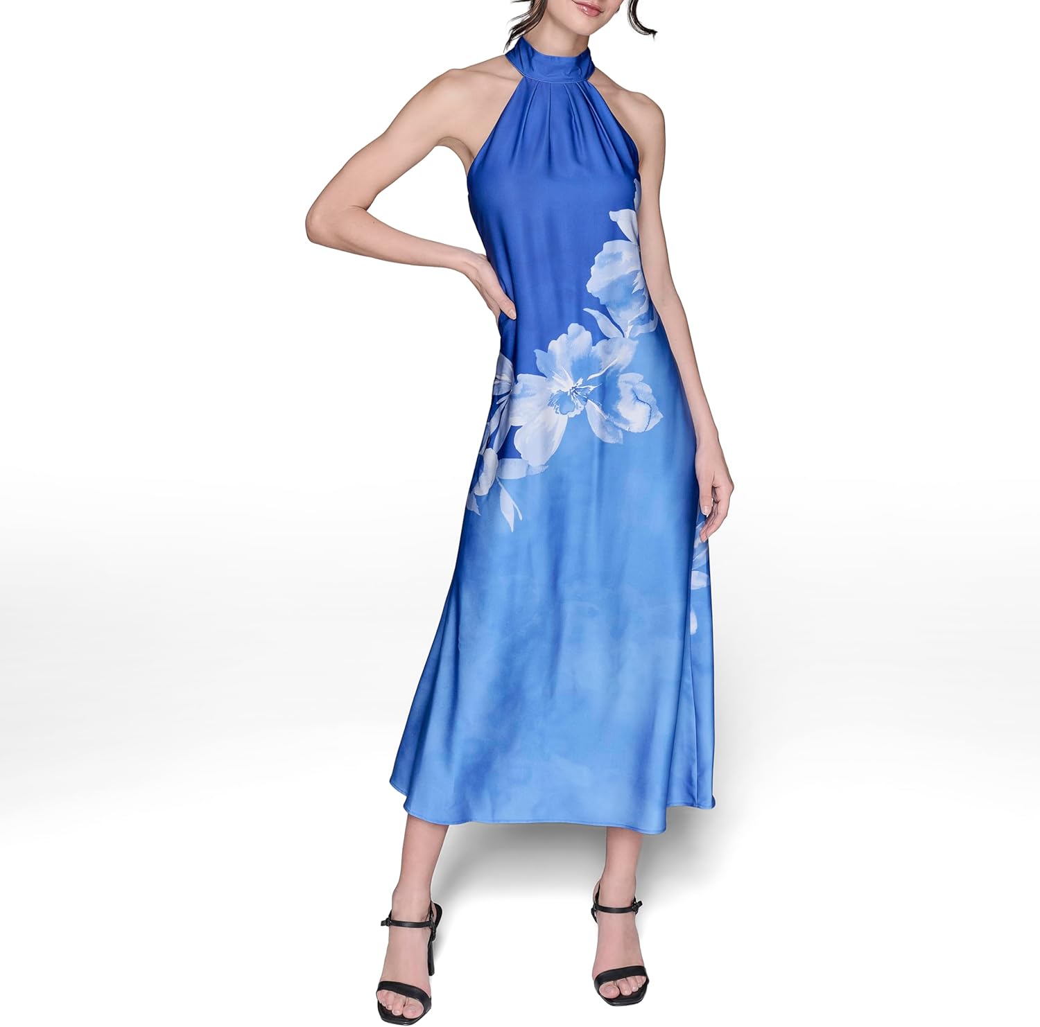 KARL LAGERFELD Women's Sleeveless Halter Neck Maxi Dress - Image 2