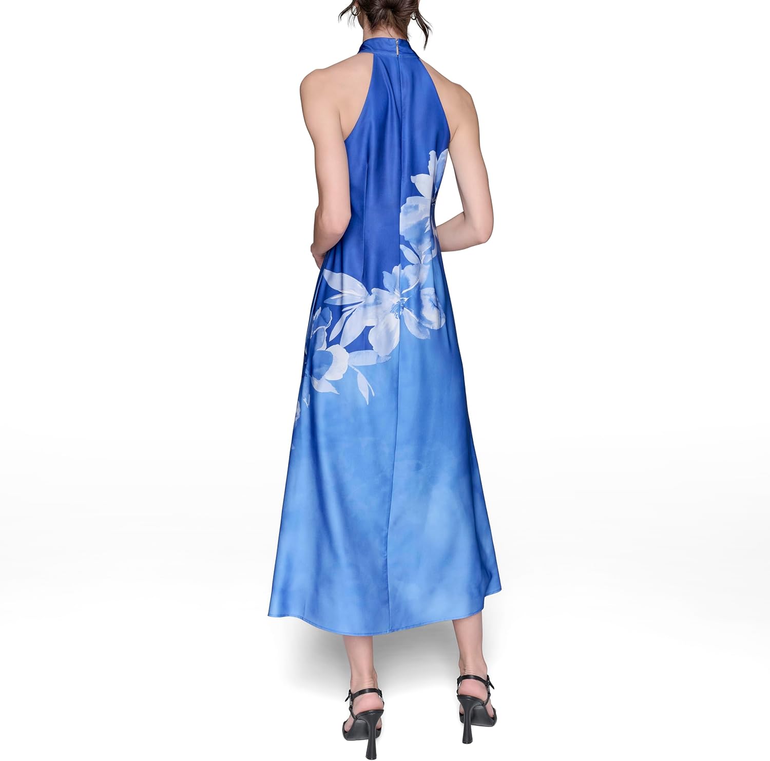 KARL LAGERFELD Women's Sleeveless Halter Neck Maxi Dress - Image 4