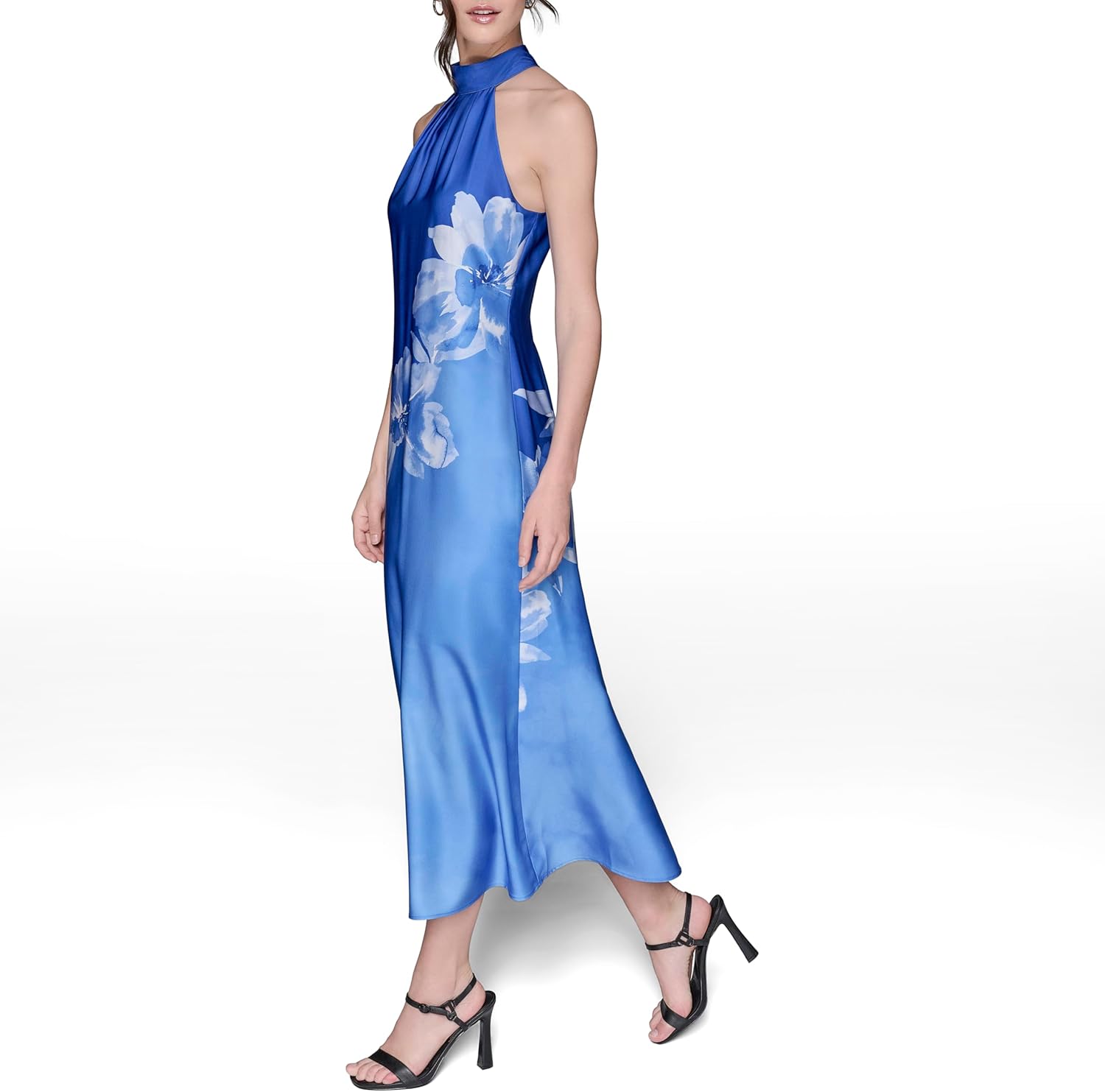 KARL LAGERFELD Women's Sleeveless Halter Neck Maxi Dress - Image 3