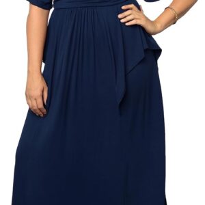 Kiyonna Plus Size Indie Flair Maxi Dress | Women's Boho Long Dress for Wedding Guest, Cocktail, Party, or Work