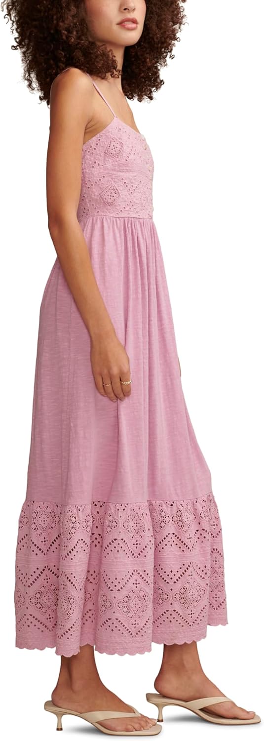 Lucky Brand Womens Women's Cutwork Maxi Dress - Image 3