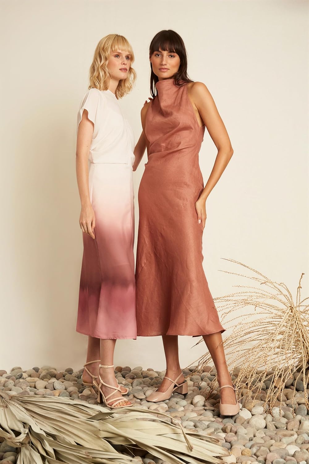 Luxely Short Sleeve Crew Neck Maxi Dress for Women with Ruched Side Waist Blouson Bodice - Image 5