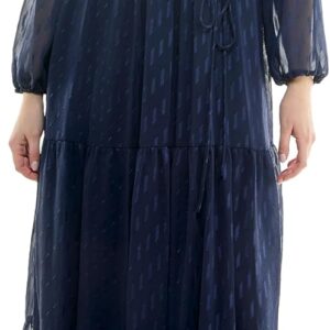 Maison Tara Women's Printed Long Sleeve Maxi Dress