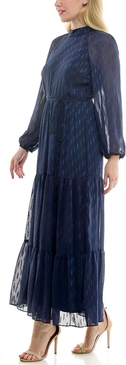 Maison Tara Women's Printed Long Sleeve Maxi Dress - Image 3