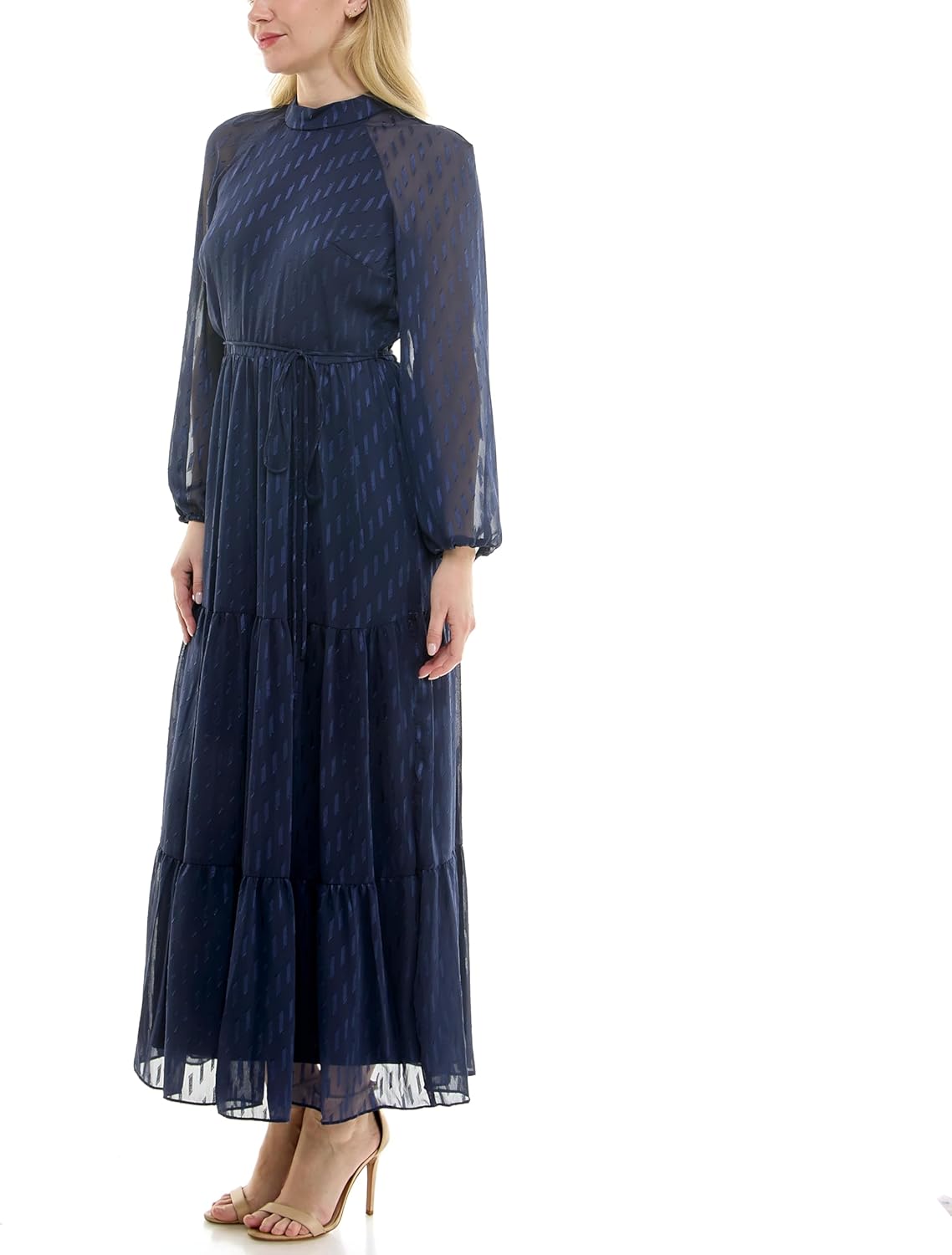 Maison Tara Women's Printed Long Sleeve Maxi Dress - Image 6