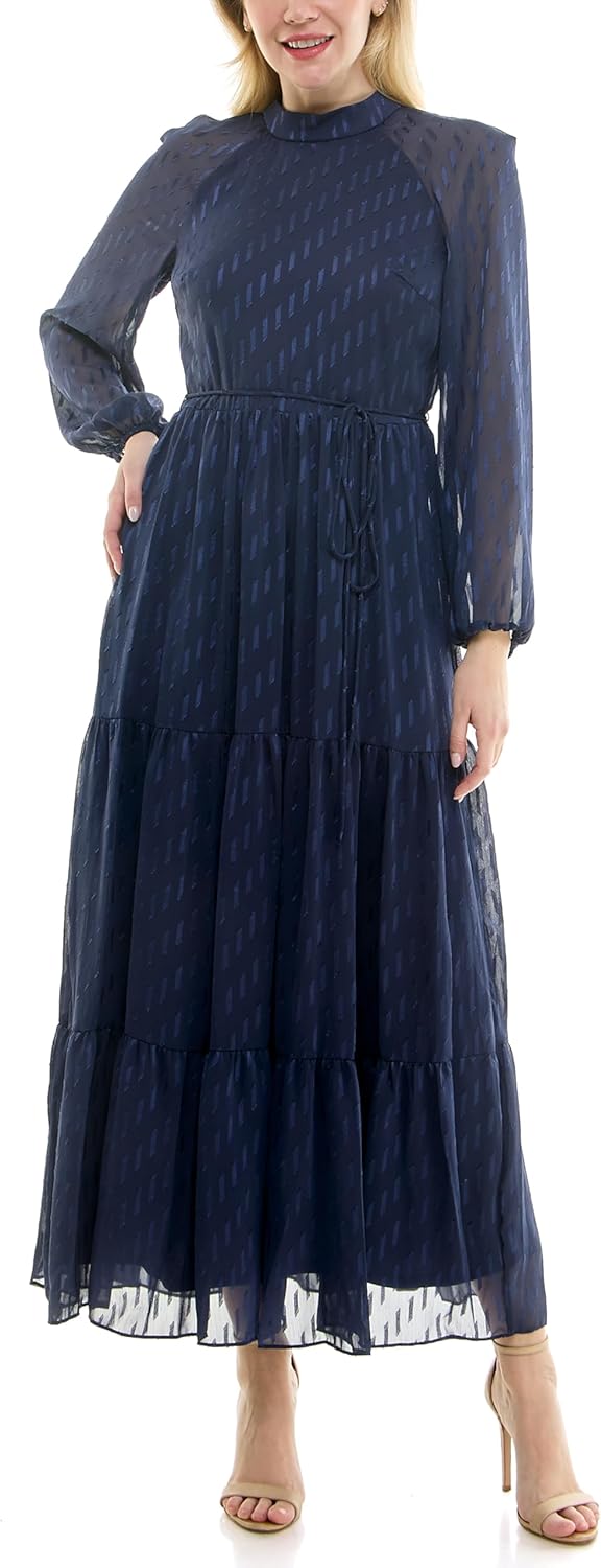 Maison Tara Women's Printed Long Sleeve Maxi Dress - Image 2