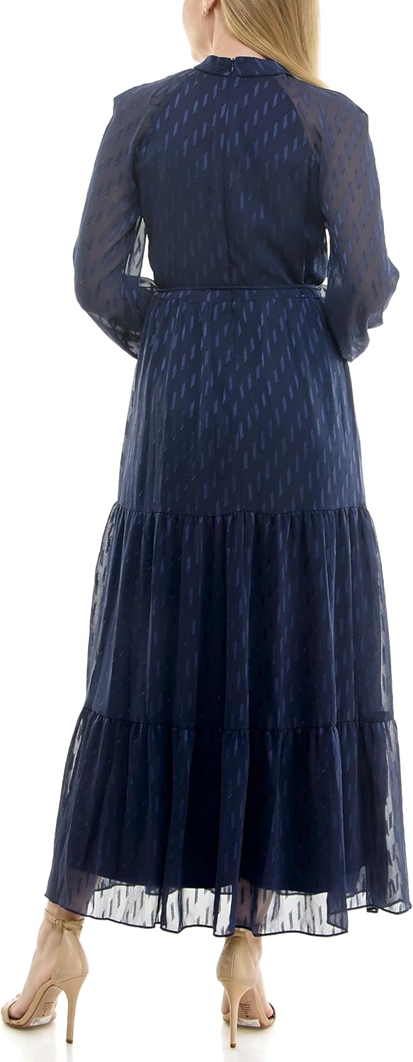 Maison Tara Women's Printed Long Sleeve Maxi Dress - Image 8