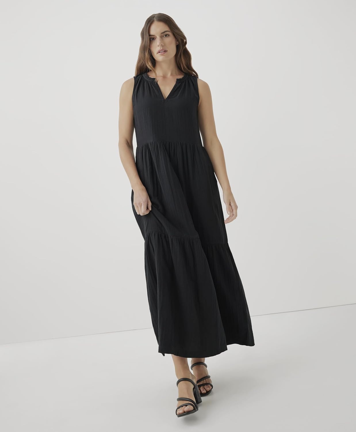 Pact Organic Cotton Women's Ruffled Maxi Dress - Image 2