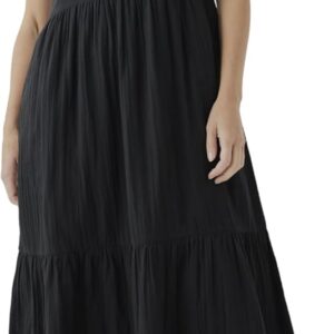 Pact Organic Cotton Women's Ruffled Maxi Dress