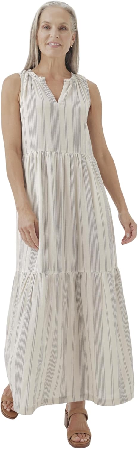 Pact Organic Cotton Women's Ruffled Maxi Dress - Image 10