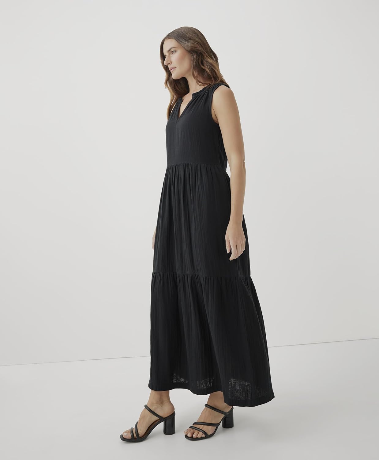 Pact Organic Cotton Women's Ruffled Maxi Dress - Image 4