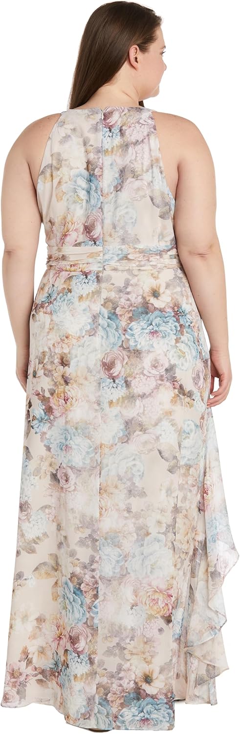 R&M Richards Women's Coral\/Lavender Bloom Daytime Dress - Image 6