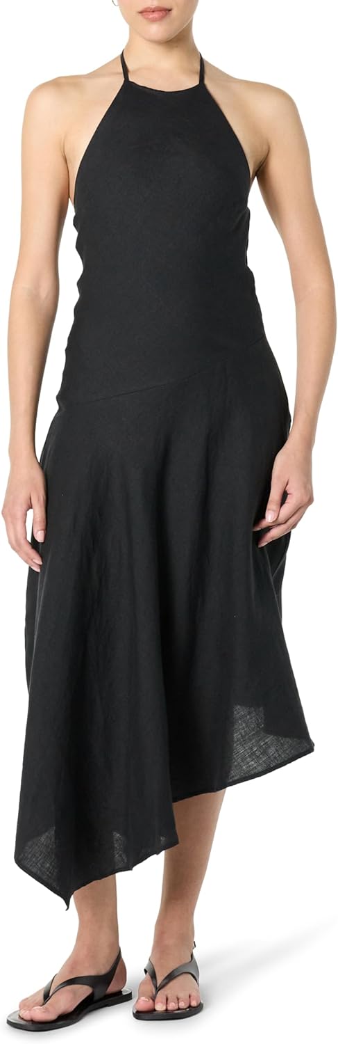 The Drop Women's Standard Ciga Halter Linen Maxi Dress