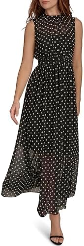 Tommy Hilfiger Women's Flattering Fancy Maxi Sleeveless Dress