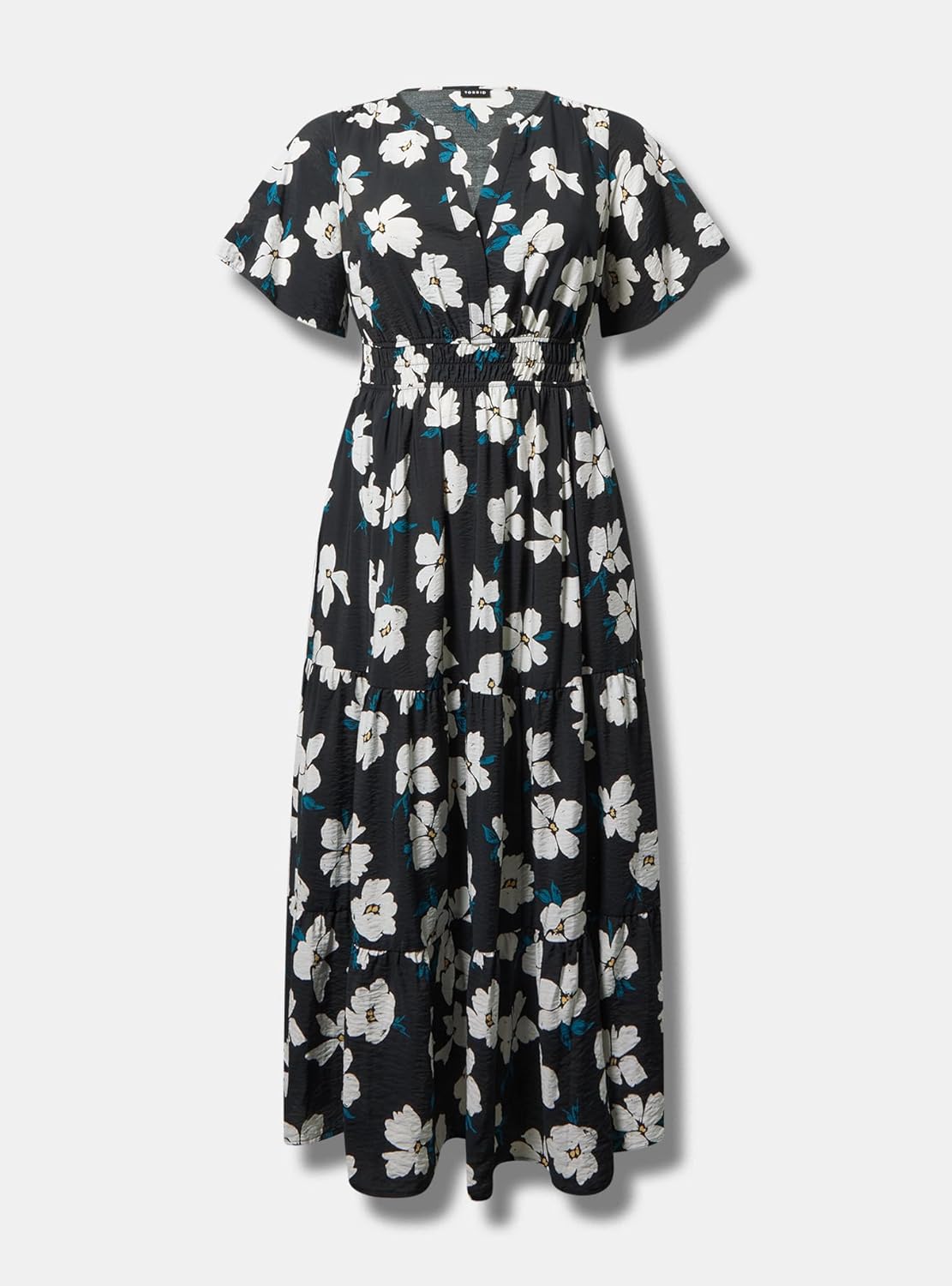 Torrid Women's Plus Size Dress - Y-Neck Tiered Maxi Dress - Image 4