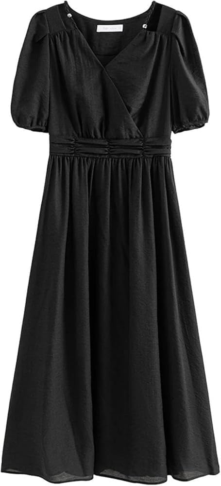 Women\u2019s Summer Dresses Light V-Neck Flowy Breathable Maxi Dress